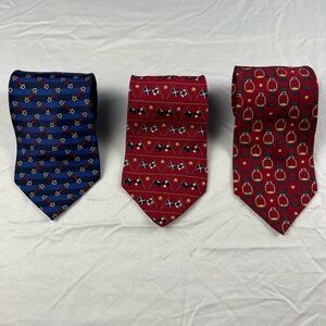 Tommy Hilfiger 100% Italian Silk Men’s Neck Tie Made In USA Lot of 3